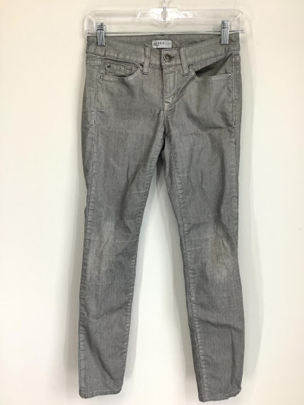 GAP 1969 Silver Skinny Wax-Coated Jeans 24/00